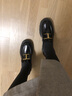 TOD'S【特惠6折】官方女士TIMELESS大T扣皮革乐福鞋高跟单鞋 黑色 38 实拍图