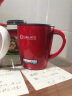 ASVEL阿司倍鹭保温咖啡杯杯子男女情侣款 办公室带盖勺大容量茶杯水杯 红色 330mlA3233-22 实拍图