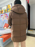 美力城暖天鹅泡芙羽绒服中长款女高端90鹅绒加厚外套保暖157 棕色 XS （80-95斤） 实拍图