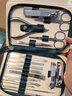 美杜 指甲刀套装全套指甲钳甲沟修甲钳修脚刀粉刺针挖耳勺去死皮 17件套灰绿色【高档款】 1件 实拍图