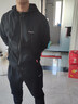 木林森（MULINSEN）运动套装男春秋季跑步休闲两件套衣服男士开衫连帽针织棉质卫衣潮 开衫黑色-薄款 XL 实拍图