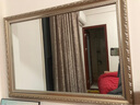 四坊八巷 欧式镜子 浴室镜实木框镜子免打孔卫浴镜化妆镜梳妆卫生间免钉贴墙壁挂 50*70厘米（香槟色） 其他 实拍图