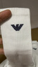EMPORIO ARMANI/阿玛尼官方旗舰男三双装微弹商务耐穿中筒袜子棉袜套装春夏 【三双装中筒袜】白色/白色/白色 均码 （39-45） 实拍图
