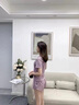 COZOK高端运动品牌瑜伽服女夏天排汗健身服宽松大码速干衣专业跑步健身房运动套装女 紫色（短袖+文胸+短裤） L 105-115斤 实拍图