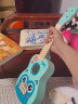 NEW CLASSIC TOYS儿童尤克里里玩具初学吉他可弹奏早教音乐启蒙乐器男女孩生日礼物 天蓝色小鸟-21寸木质尤克里里 实拍图