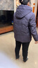 隽狐中老年羽绒服女短款妈妈冬装加厚大码60岁70老人衣服奶奶太太外套 紫色 6XL 【推荐161-180斤】 实拍图