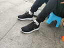 361°男鞋黑色运动鞋男跑步鞋网鞋秋冬季新款透气网面大码休闲旅游鞋子 曜石黑/白2261 41 实拍图