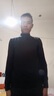 茄克斯 半高领毛衣男士秋冬季新款修身保暖针织衫男打底毛衫男装上线衣 黑色 XL 实拍图