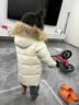 G.duck儿童羽绒服女童中长款2025冬季新款加厚童装女孩冬装外套宝宝反季 杏色棉服【真毛领】 90 建议80-90cm1岁半-2岁 实拍图
