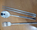 美厨（maxcook）316L不锈钢筷子勺子餐具套装 便携式筷勺三件套 北欧粉MCK5145 实拍图