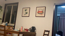 紫腾随轩齐白石装饰画新中式客厅背景墙面挂画卧室饭厅餐厅水墨虾壁画 苹果 50*50cm红木色实木框 实拍图