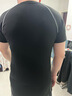 NIUKAILE 运动套装男健身服加绒高弹紧身衣跑步速干篮球足球训练压缩内衣 精英短袖+反光黑长裤 2XL【建议150-170斤】送护腕 实拍图