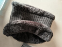 浩冠中老年帽子男冬季毛线帽爸爸帽羊毛保暖老人帽加绒加厚针织帽护耳 深灰色 均码有弹性 实拍图