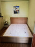 全友家居 床简约卧室家具木板床  1.5米北欧原木色双人床 实拍图