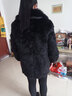 慕舍（mushe）轻奢品牌海宁皮草外套女皮毛一体兔毛中长款狐狸毛领真皮皮草大衣 黑色中长款 3XL 实拍图