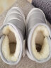 回力童鞋儿童雪地靴2023冬季新款加厚鞋子男童高帮棉鞋加绒保暖棉靴子 白白色 -0024 26码 实拍图