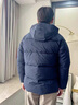 石墨烯棉服男士棉衣加厚保暖冬季休闲大码防风外套面包服带帽子 2858藏青 2XL【体重120-140斤】 实拍图