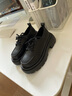 CAMILA KSENIA小皮鞋英伦风女士2025新款秋季厚底时尚百搭单鞋松糕乐福鞋子品牌 哑光黑 38 实拍图