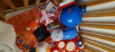 费雪（Fisher-Price）儿童玩具球 儿童宝宝早教小皮球拍拍球玩具 摇摇球F0601 蓝色 实拍图