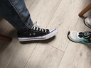 双星八特男女同款低帮素色帆布鞋运动鞋工作鞋学生跑步鞋百搭时尚平底板鞋 黑色LM122 40 实拍图