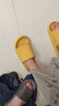 洁丽雅拖鞋男夏浴室洗澡防滑家居室内EVA大码男士凉拖鞋居家用夏季防臭 黄色 35-36 【标准码】 实拍图