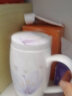 后海700ML大容量马克杯带盖骨瓷喝水杯子办公室茶杯女陶瓷水杯有盖的 腰鼓杯-天香百合紫[700ML可微波] 实拍图