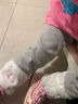 戴维贝拉（DAVE＆BELLA）加绒打底裤儿童休闲裤小女孩裤子保暖女童长裤洋气宝宝秋冬小童 花灰色 120 cm（建议身高110-120cm） 实拍图