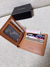 歌若拉2025新款钱包女士短款真皮钱夹二合一小巧轻薄简约折叠皮夹多卡位 焦糖色（头层牛防盗刷） 实拍图