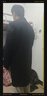 洛兹含羊毛呢风衣外套男士春秋冬季中长款商务休闲加厚保暖呢子大衣 黑色【40%羊毛升级夹棉加厚】 180/XL【145-160斤】 实拍图
