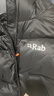 Rab 800篷连帽山地羽绒服男轻量保暖户外防泼水耐磨鹅绒服 QDN-69 黑色 S 实拍图