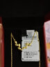 明牌珠宝母亲节礼物  足金黄金丰收麦穗精品首饰项链套链女AFB0034工费250 约42厘米 约6.14克 实拍图