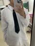 唐号（tanghao）白色长袖衬衫男学院风宽松dk领带衬衣潮流韩版班服毕业衣服衬衫男 白色衬衫+领带 4XL 实拍图