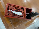 杺园收纳盒红木纸巾盒中式复古创意实木抽纸盒缅甸花梨木质客厅 富贵龙凤双格收纳盒 实拍图