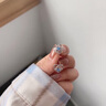 老凤祥海洋之心足银耳钉女生时尚耳饰品耳环生日纪念日生日礼物女友老婆 【海洋之心】足银耳钉-京速达 实拍图