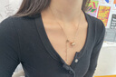 法蔻项链女满钻圆轮小蛮腰锁骨链送老婆生日礼物送女友送老婆 玫瑰金色满钻圆轮 (链子已升级) 实拍图