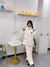 Teenie Weenie小熊睡衣女秋冬季加厚立领保暖情侣家居服休闲套装 月牙白（女款） M 实拍图