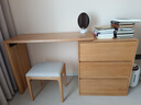 源氏木语卧室斗柜梳妆台电脑桌一体转角化妆台日式原木化妆桌1米柜凳 实拍图