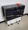 酷林KULIN折叠餐桌 家用黑色桌面带储物柜可移动 小户型餐桌椅可伸缩饭桌 实拍图