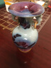 傲世小号新中式钧瓷窑变陶瓷器花瓶工艺品客厅摆件家居酒柜玄关电视柜 窑变山水双耳瓶（配木质旋转底座） 实拍图