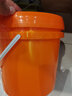 佳叶（JIAYE）5L升pp塑料桶带盖手提小水桶沙滩玩水收纳玩具桶学生美术打包桶 5L橘色*1个装 实拍图
