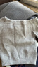 艾舞戈儿童舞蹈服针织一字领毛衣长袖外套女童跳舞练功服 灰色 130码 实拍图