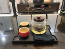 万仟堂（Edenus） 万仟堂茶盘陶瓷茶托日式简约茶台长方形单层干泡储水茶承 四季盘 夏(不含茶具)黑铁釉309*215*17 实拍图