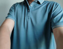 啄木鸟两件装凉感POLO打底衫夏季薄款冰丝t恤男士短袖弹力透气翻领半袖 灰蓝+藏青 3XL (推荐160-185斤) 晒单实拍图
