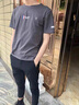 花花公子（PLAYBOY）短袖T恤男潮流2025春夏季男士体恤打底衫圆领上衣男装 灰色 XL 实拍图