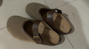 西遇包头半拖鞋女2025春季新款日系复古棕色懒人平底穆勒鞋勃肯鞋 卡色 37 实拍图
