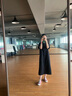 无印良品（MUJI）女式 凉爽 五分袖 衬衫连衣裙 BCL65C3S 衬衫裙裙子长裙 黑色 M(160/84A) 实拍图
