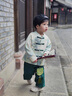 FNJ KIDS童装男童汉服套装夏季宝宝周岁礼服新中式唐装中国风两件套 绿色竹子（现货直发） 90 cm（建议身高80-90cm） 晒单实拍图