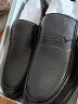 红蜻蜓商务休闲皮鞋男士舒适套脚爸爸鞋WTD71761A/62A 黑色 41 实拍图