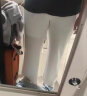 尚都比拉春季时尚通勤韩版休闲直筒中腰宽松长款阔腿休闲裤 白色 XL  晒单实拍图