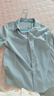 百图betu女装春夏新款衬衫气质翻领长袖可拆卸飘带衬衫女2302T29 蓝色 S 实拍图